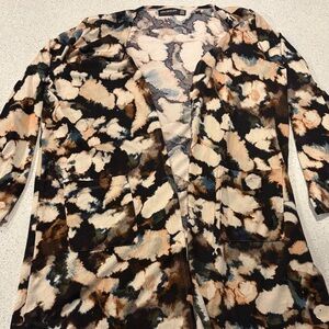 Nina Leonard Multicolor Abstract Tunic